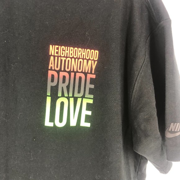 Nike T-Shirt Neighborhood Autonomy Pride Love EUC Medium Tee - Picture 4 of 6